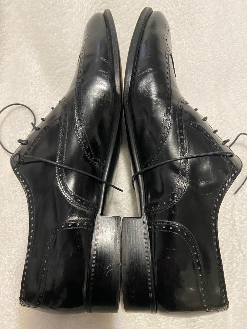 Salvatore Ferragamo Black leather Brogue Oxfords - Picture 7 of 10